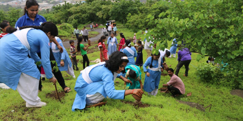 10,000 SAPLINGS PLANTED BY NIRANKARI DEVOTEES AT DINDIGARH NEAR BHIWANDI